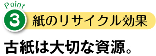 紙のリサイクル効果